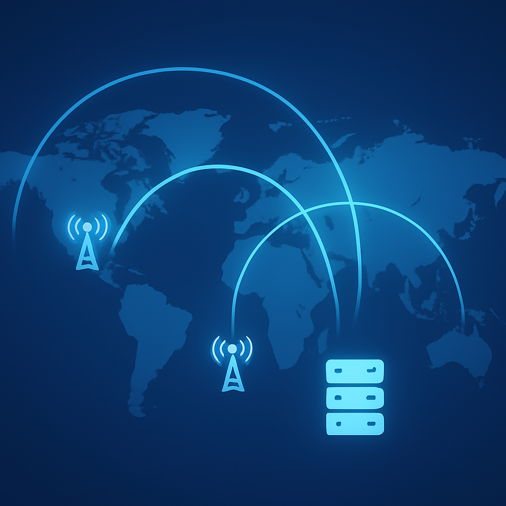Global wholesale voice routing illustration